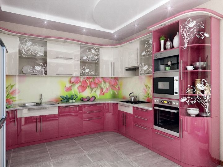 Дизайн интерьера в розовых тонах