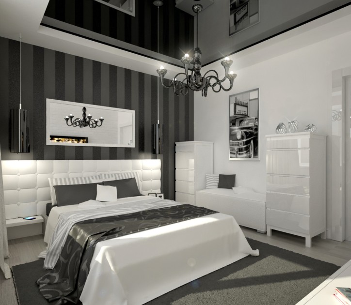 Фотообои для спальни в черно белом стиле