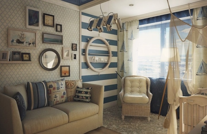 Как разработать дизайн комнаты для мальчика в морском стиле?
