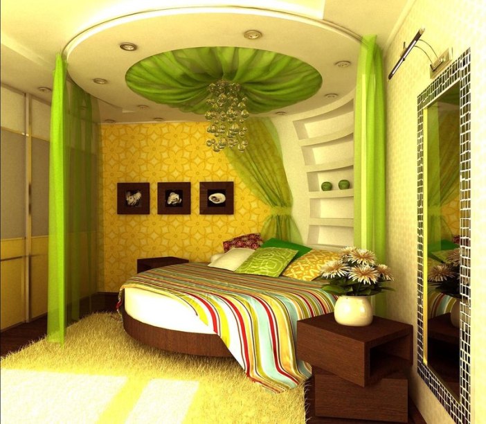 Дизайн спальни фото с круглой кроватью фото